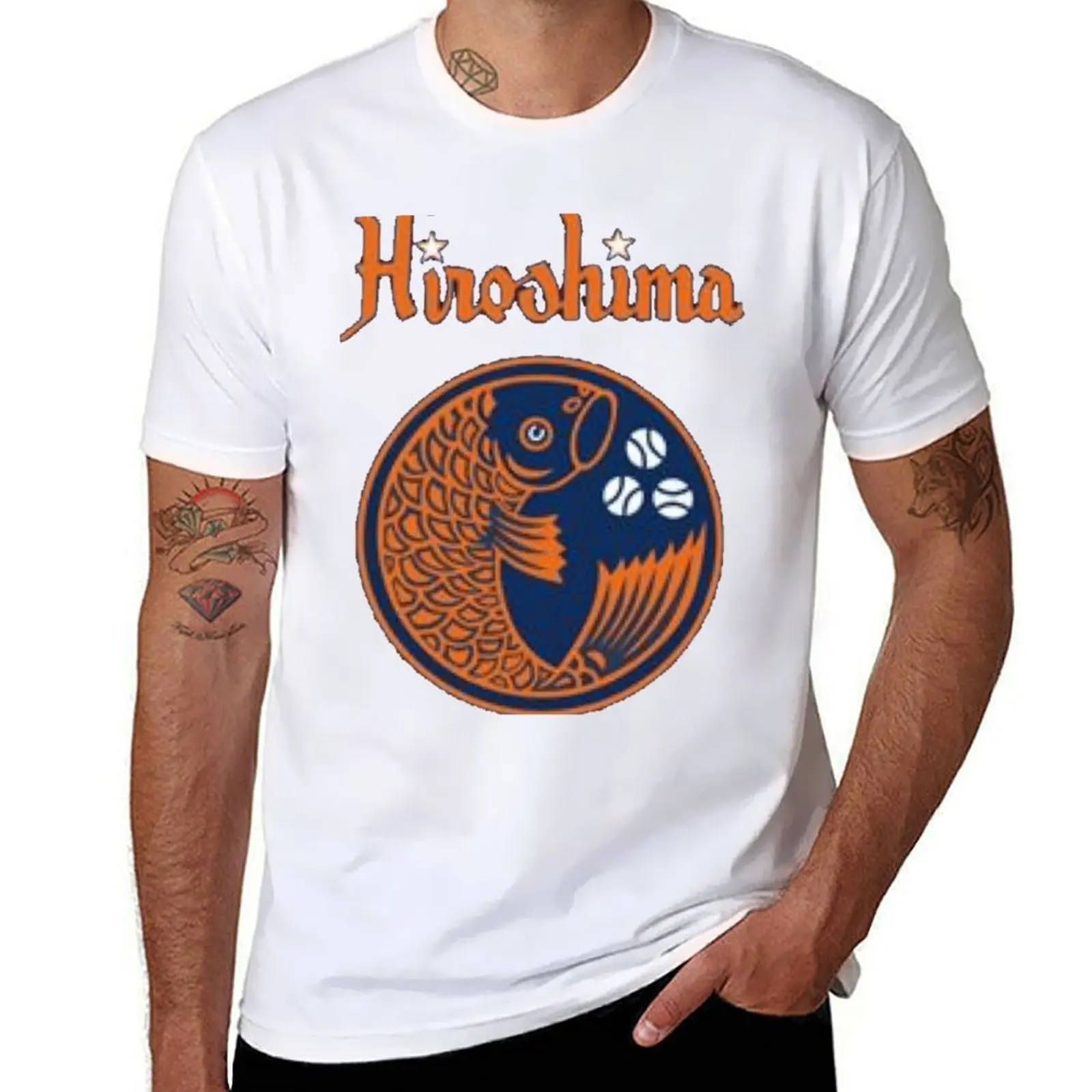 

BEST SELLER - Hiroshima Toyo Carp -Vintage NPB T-Shirt man t shirt heavy cotton man tshirt T-shirt