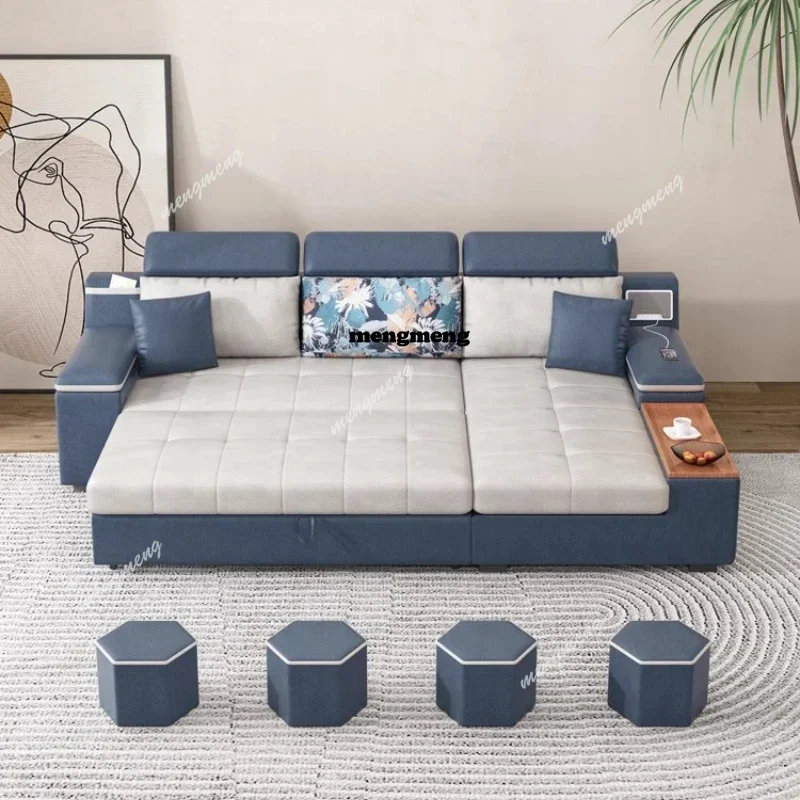 Minimalist Living Room Sofas Storage Small Apartment Convertible Straight Sofa Elegant Comfortable auteuil Salon Home urniture