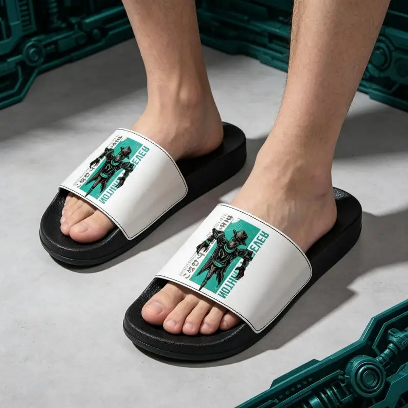 Ladies Men's home slippers，“Eternally Unforgettable”Dark-themed fashion design，Suitable for indoor wear，Vintage Aesthetic，Comfor