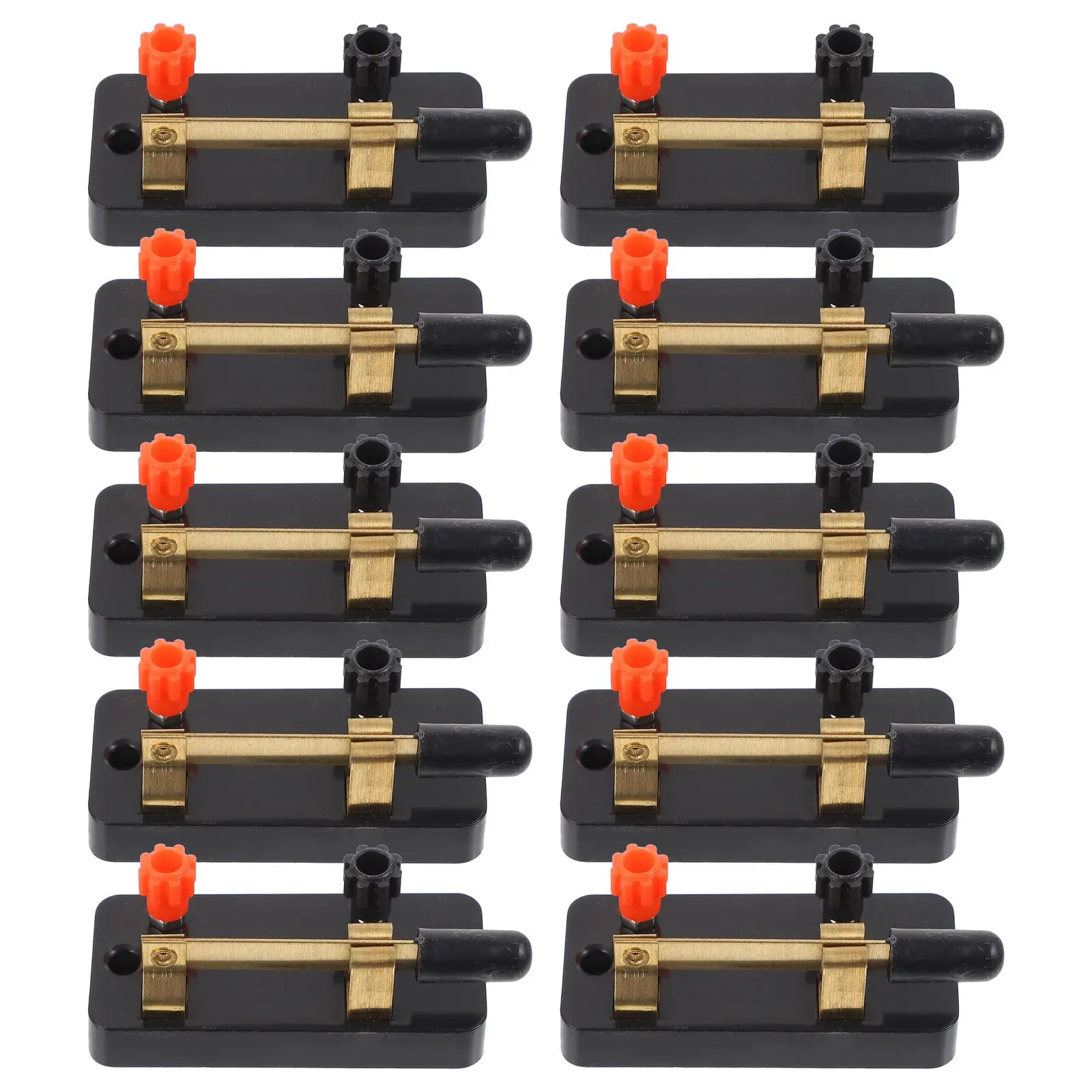 

10pcs SPST Switch Single Pole Experiment Tools Physics Lab Equipment Circuit Connection Stable Operation Teaching Students