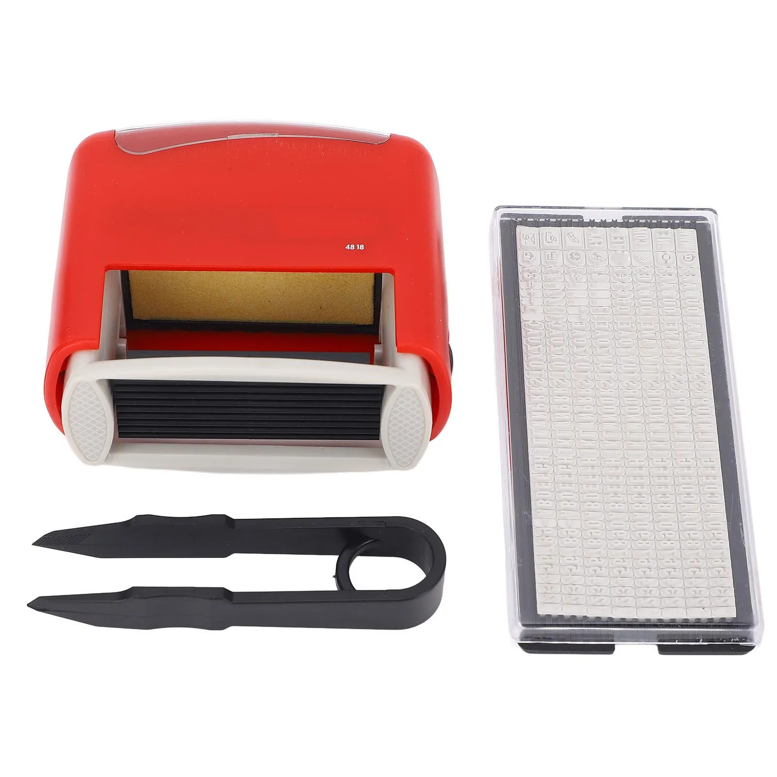 Custom Message Stamp Custom Stamp Kit Red Shell Flexible Customizable Numbers Letters and Symbols Stamp for Home and