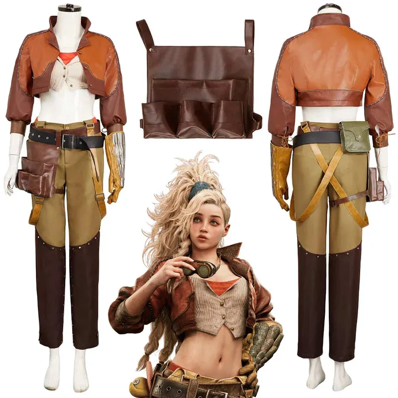 

Monster Wild Game Hunter Gem Cosplay Costume Jacket Pants, suitable for Halloween and Christmas parties