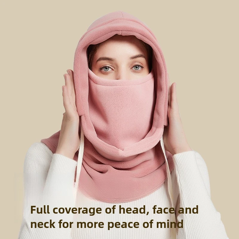 

Зимняя Балаклава унисекс, вязаный капюшон — ветрозащитная маска с шнурком, мотоциклетные головные уборы, теплая вязаная шапка для холодной погоды