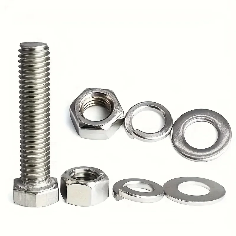 Picture 6: 240/480pcs Stainless Steel Hex Head Bolt and Nut Assortment Set - Full Thread Kit with M4 M5 Hexagonal Nuts, Washers for Various