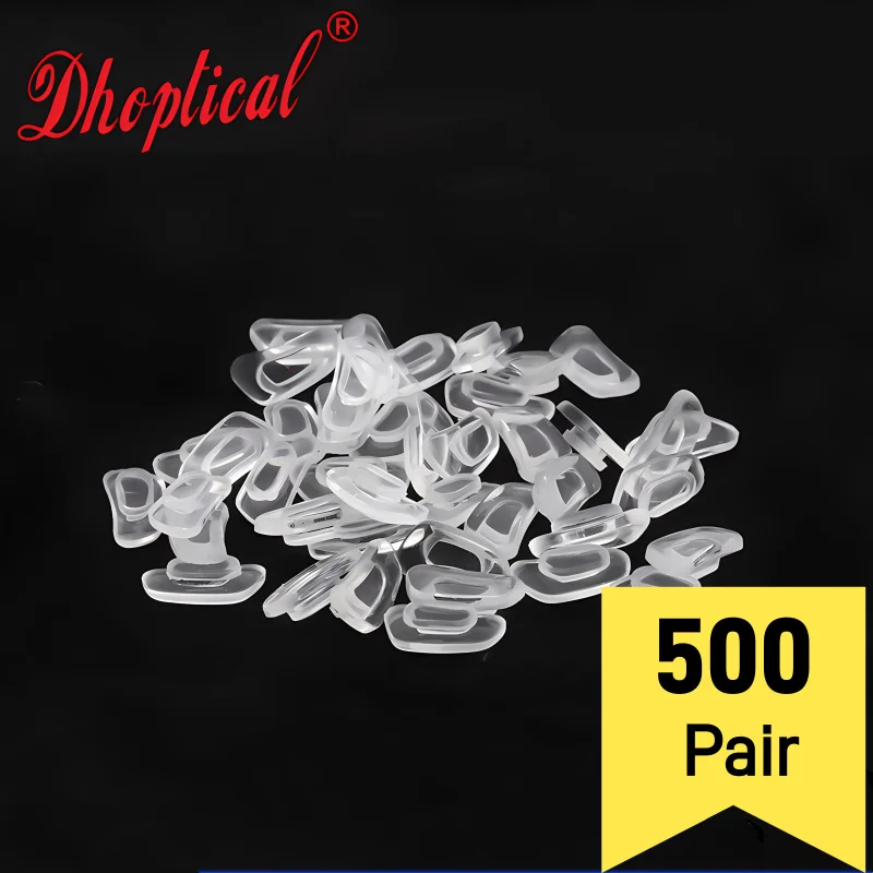 1000 Pcs Plastic Steel Frame Nose Pad Silicone Materil Push in Eyeglasses Parts By Dhoptical