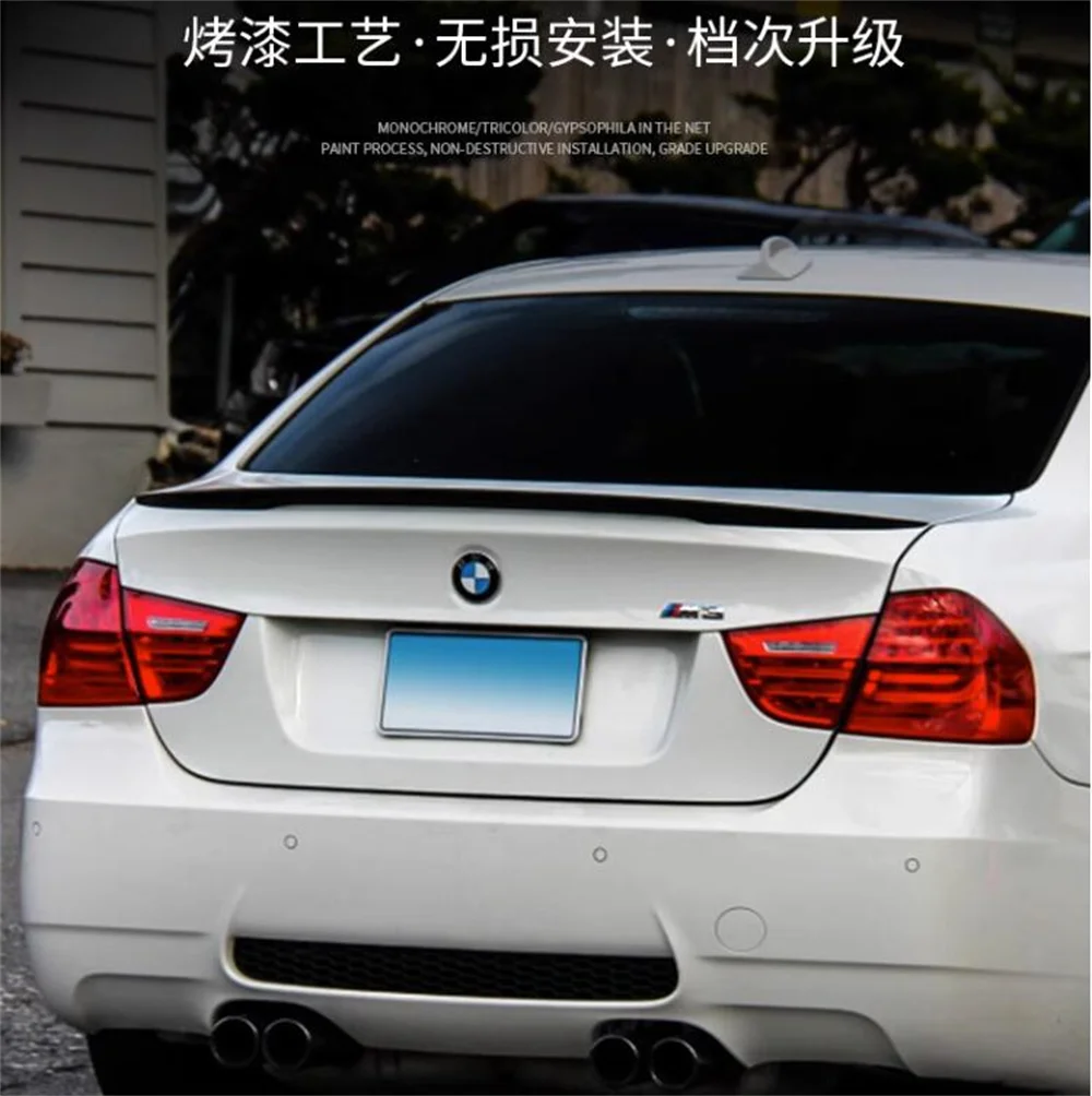 for BMW E90  P Rear Spoiler Carbon Fiber Add-on type Trunk Wings Duck for 318i 320i 325i 330i 2005-2011 E90 sedan