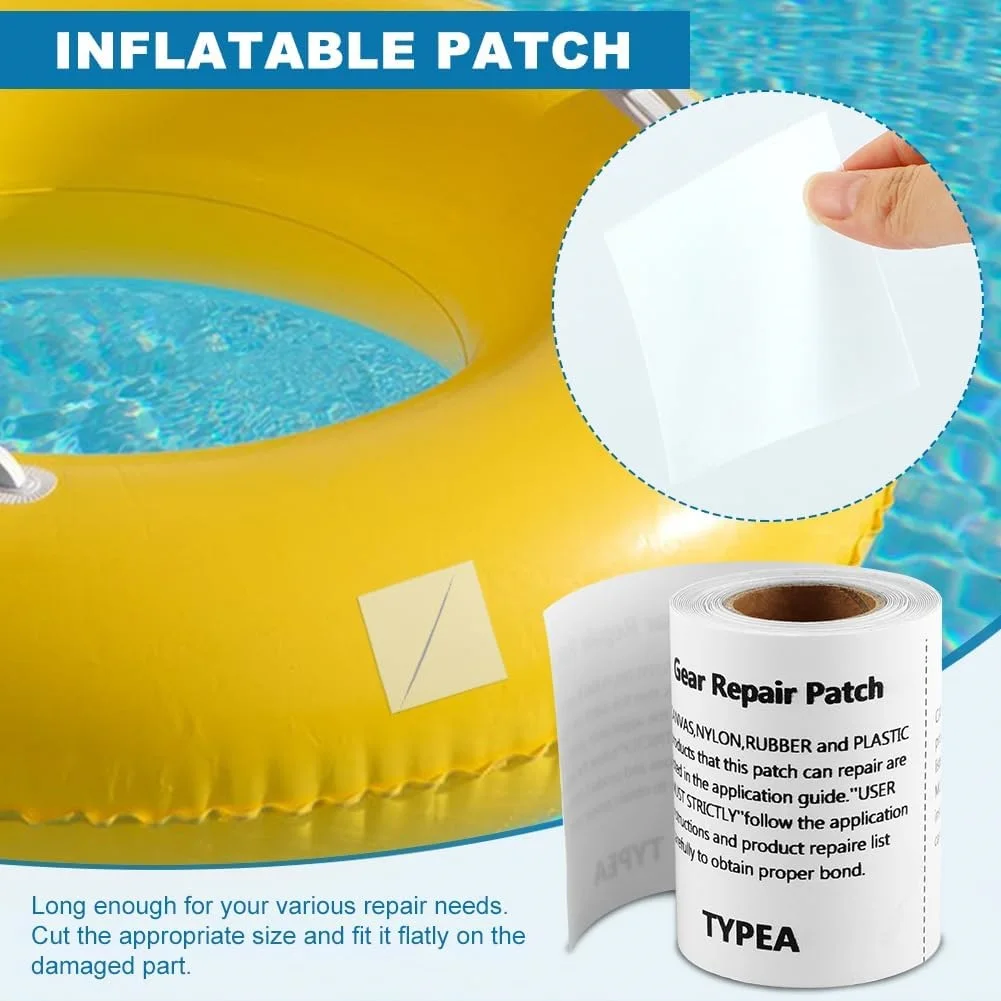 1 Rolka Przezroczystej Wodoodpornej Taśmy Naprawczej TPU do Naprawy Basenów, Materacy, Namiotów, Kołowrotków, Piłek Plażowych, Materacy Powietrznych