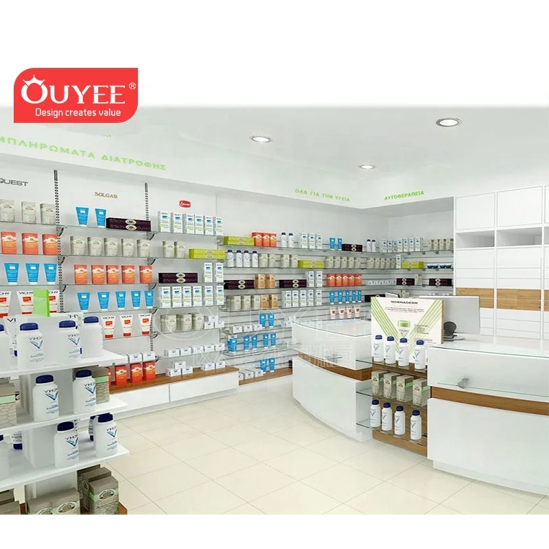 Customized-Guangzhou Modern Medical Shop Interior Design Retail  Pharmacy Shop