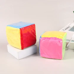 10cm Cube Plastic Film Sponge Dice Insertable Card Square Plush Toy Children Enlightenment Teaching Aids Multicolor Game Dice