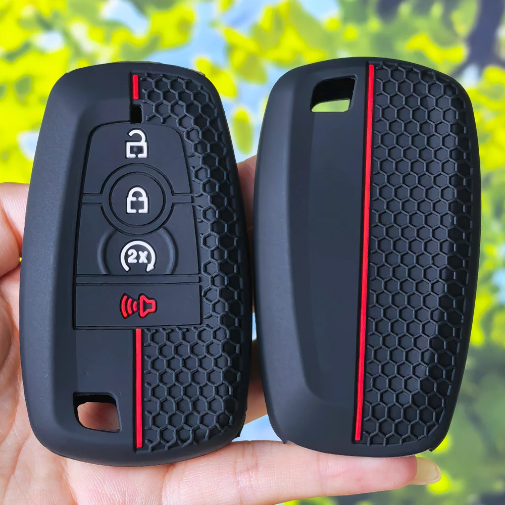 Smart Key Cover, Honeycomb Texture for Ford Fusion Mustang Kuga Ecosport Explorer F150 F250 F350 F450 F550 Raptor