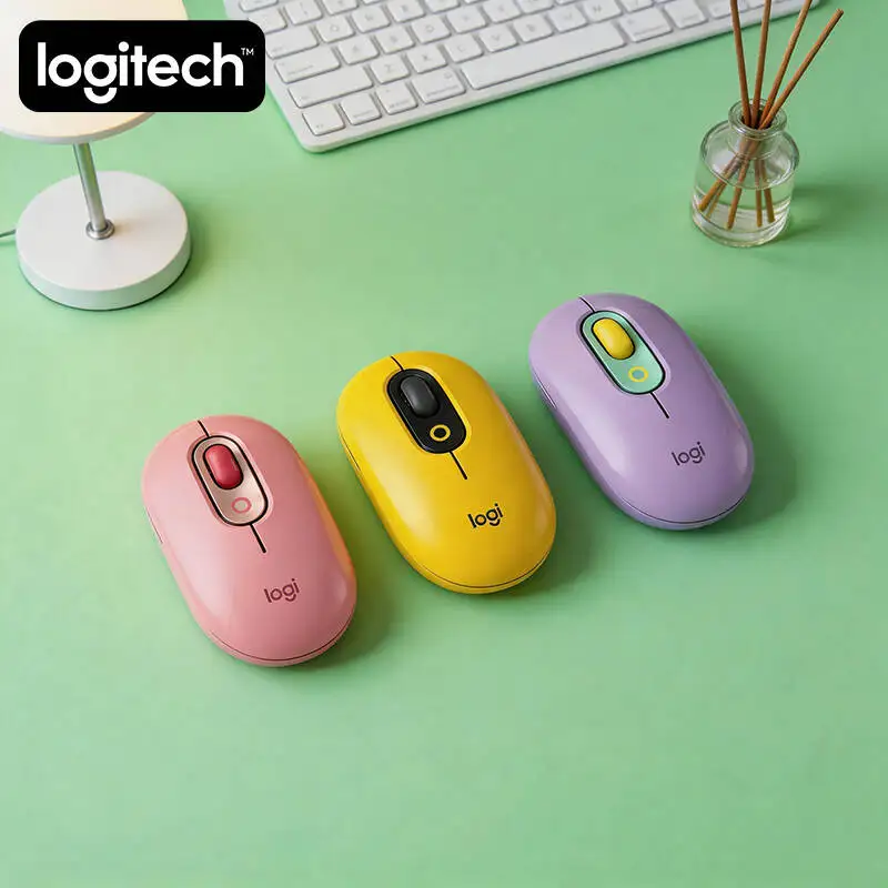 Logitech M350 POP Pebble Mouse Optical Trace 1000 DPI USB Nano Receiver for Home Study Room and Private Work Corner