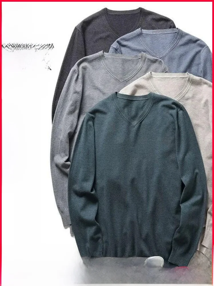 سترة محبوكة ناعمة ومريحة للرجال V-Ne خفيفة الوزن للاستخدام الخارجي من Busin للتنقل بطبقة أساسية irt Faion Urban Sle Winter