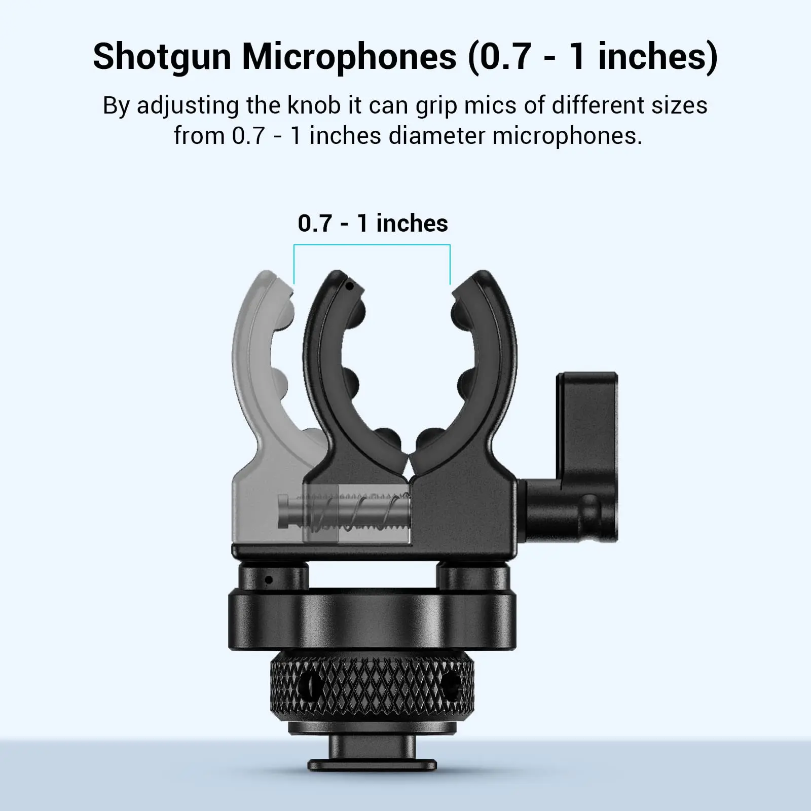 SmallRig DSLR Camera Cage Microphone Holder (Cold Shoe) With 19-25mm Diameter Microphone Shock Clamp Holder - 2352