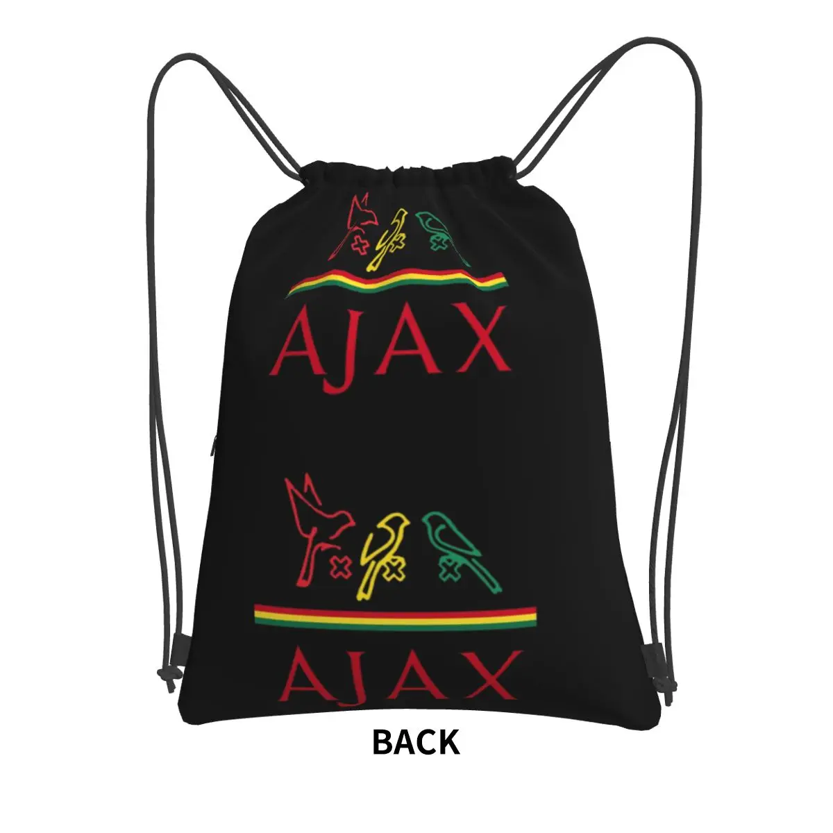 Ajax Bob Marley Three Little Birds Portable Backpacks Drawstring Bag Drawstring Bundle Pocket Shoes Bags For School Students