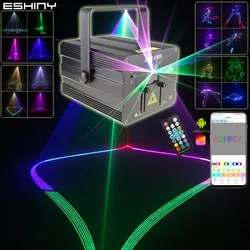 ESHINY APP 3W 2W 1W 500mW Animation RGB Laser Lines Beam Stage Light Projector DMX DJ Dance Bar Professional System Show G1N8