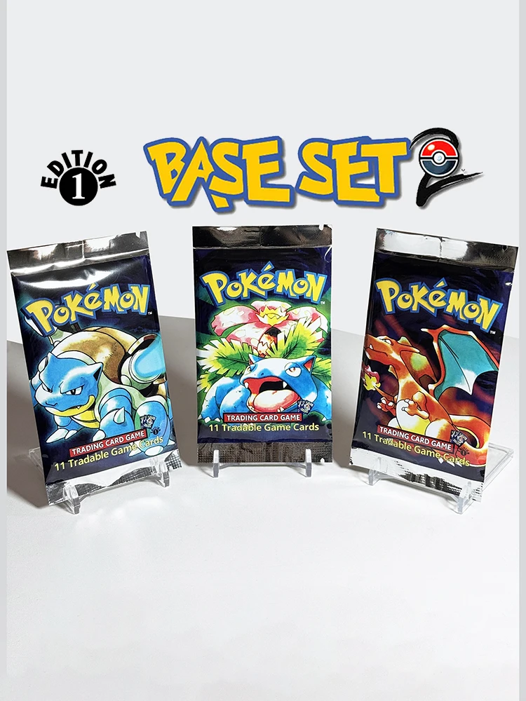 PKM 1ST édition Battle Booster Packs ensemble de Base classique cartes de jeu proxy Charizrd Blastoise Venusaur Collection PTCG jouets garçon cadeau
