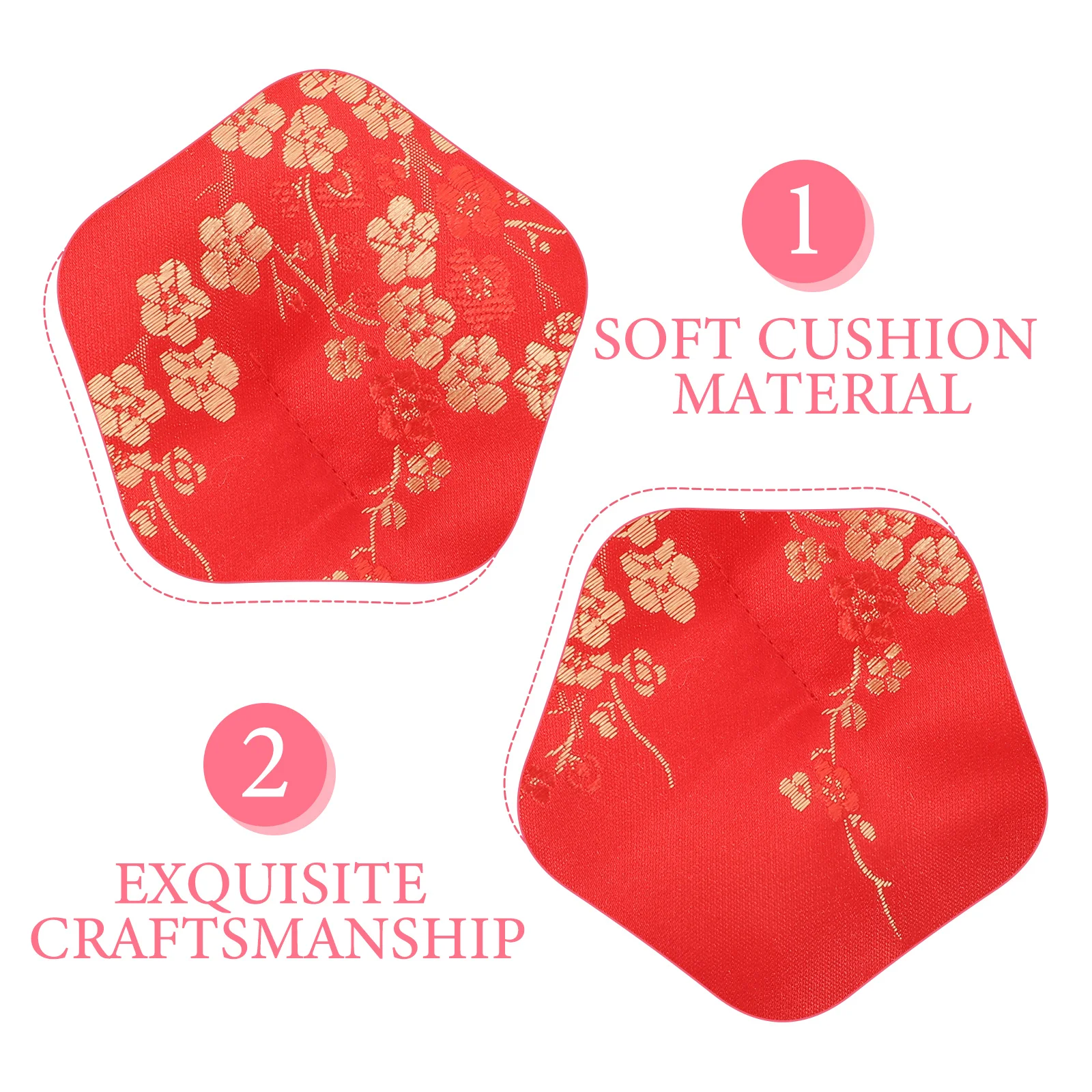 1pcs Fortune Cat Bottom Cushion Floral Pattern Ceramic Lucky Cat Pad Soft Washable Mat For Small Figurines Home Decor