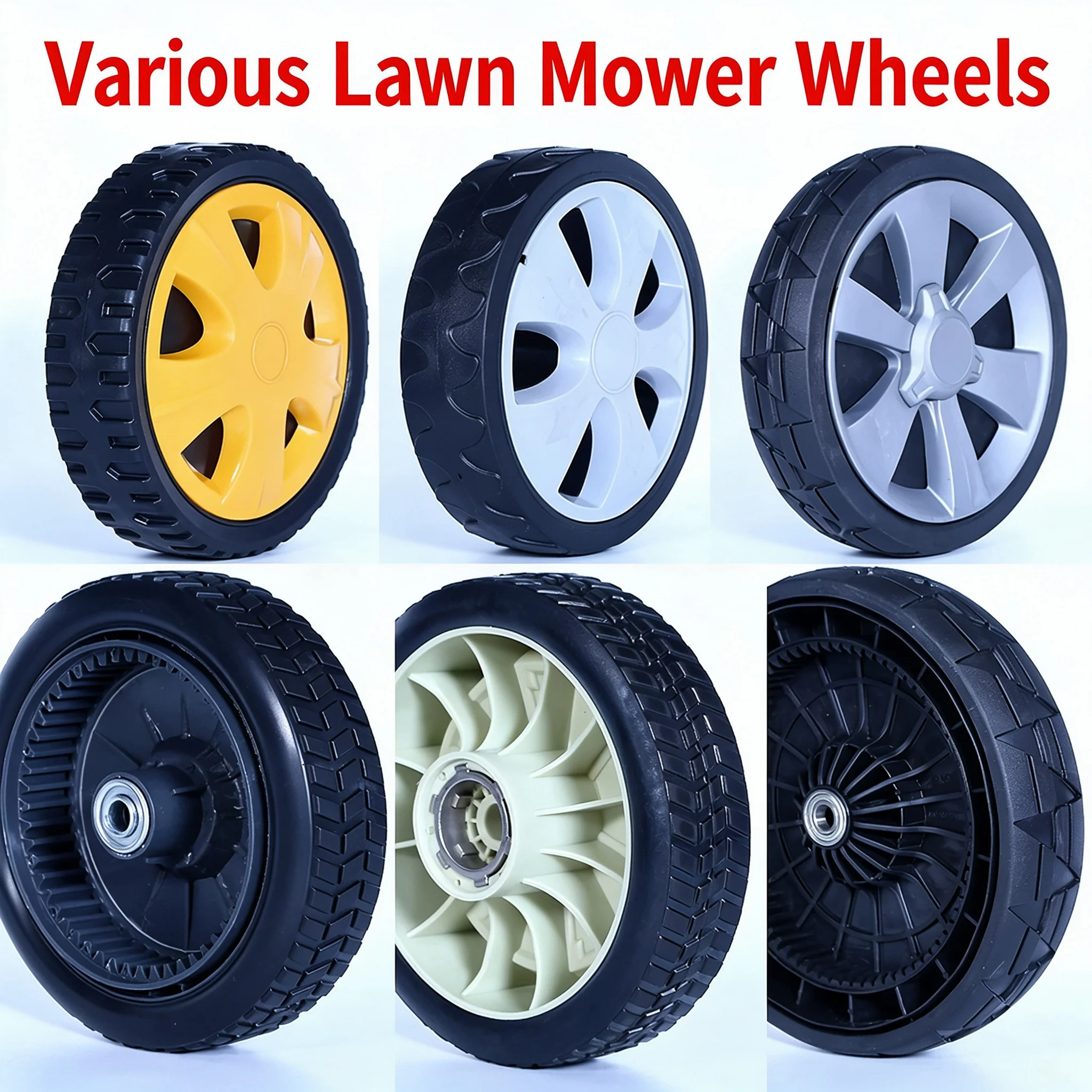 7/8/10 Inch Lawn Mower Wheels Replacement for Honda GXV160 HRJ216, Push & Self-Propelled Mower Wheel Garden Lawn Tool Parts