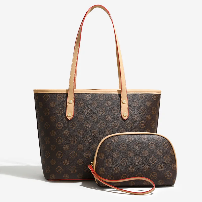 

Винтажная женская большая сумка A/W 2025 года, многосторонняя сумка через плечо из натуральной кожи большой вместимости, шикарная рабочая сумка в стиле ретро