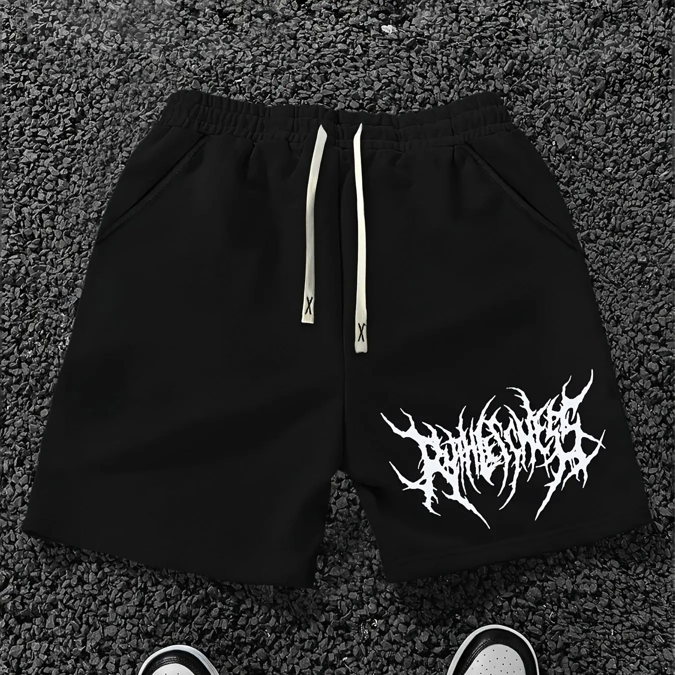 Men's Hot Selling Letter Pattern Printed Drawstring Waist Shorts, Summer Casual Outdoor Sports Shorts