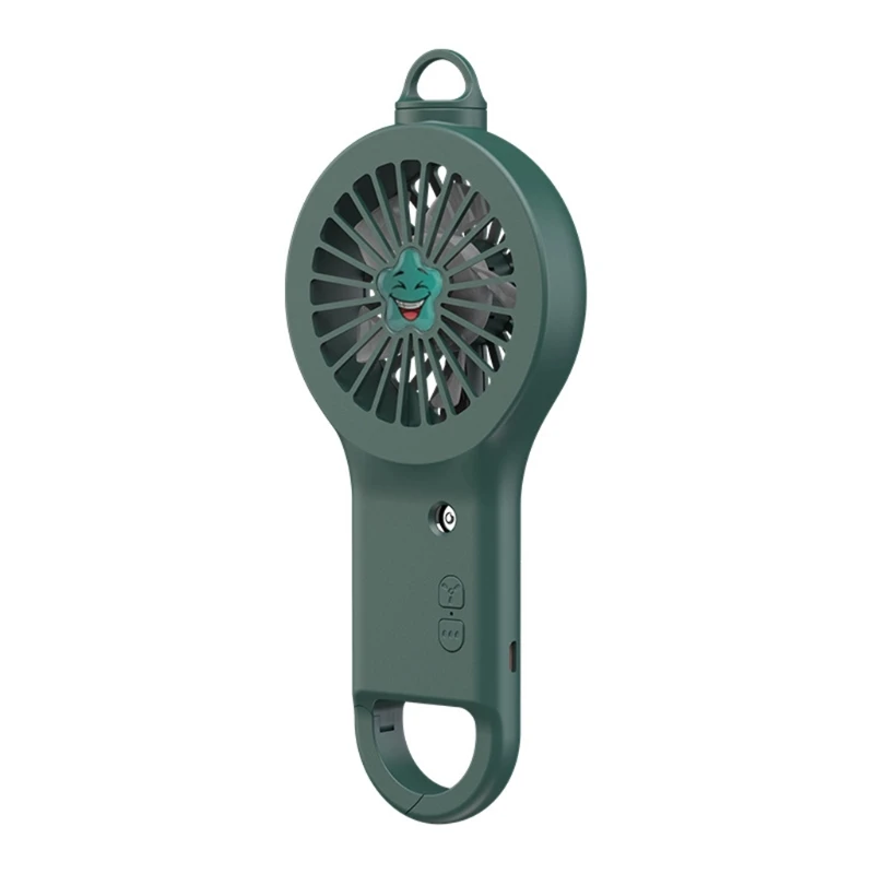 Ручной вентилятор 2-в-1, мини-распылитель-увлажнитель, портативный распылительный вентилятор, перезаряжаемый через USB, супер
