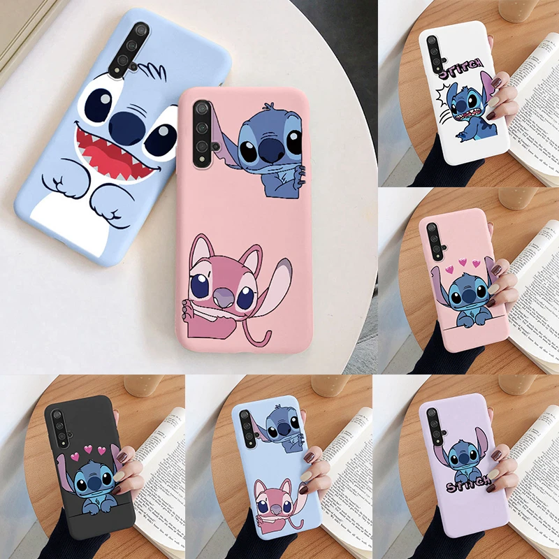 For Huawei Nova 5T Case Stitch Cartoon Funny Back Cover Soft Silicone Camera Protective Cover Fundas For Huawei NOVA5T 5 T Bags