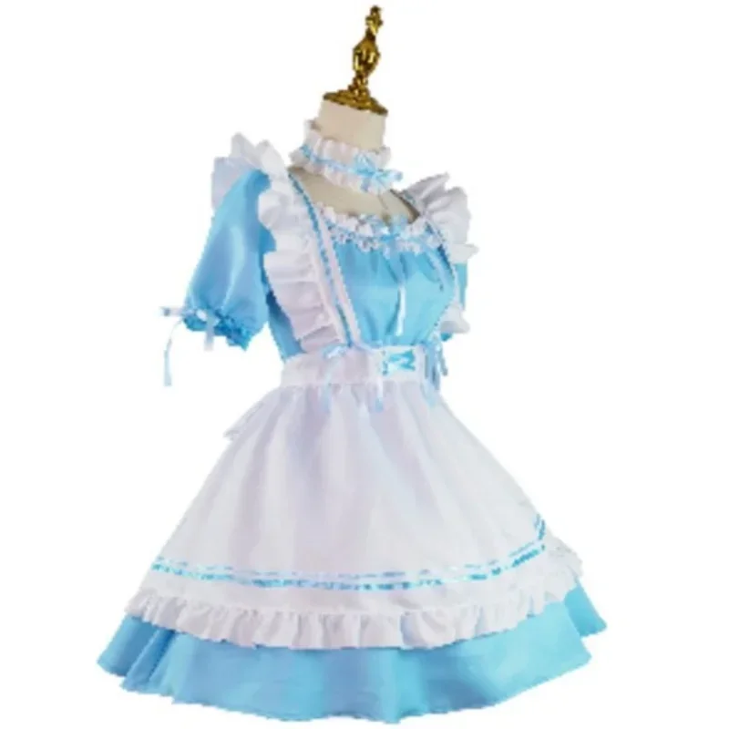 Traje de sirvienta de talla grande 5XL para mujer, vestido largo de anime con delantal blanco y negro, vestidos de Lolita, disfraz de cosplay de fiesta de princesa 2024 MN1