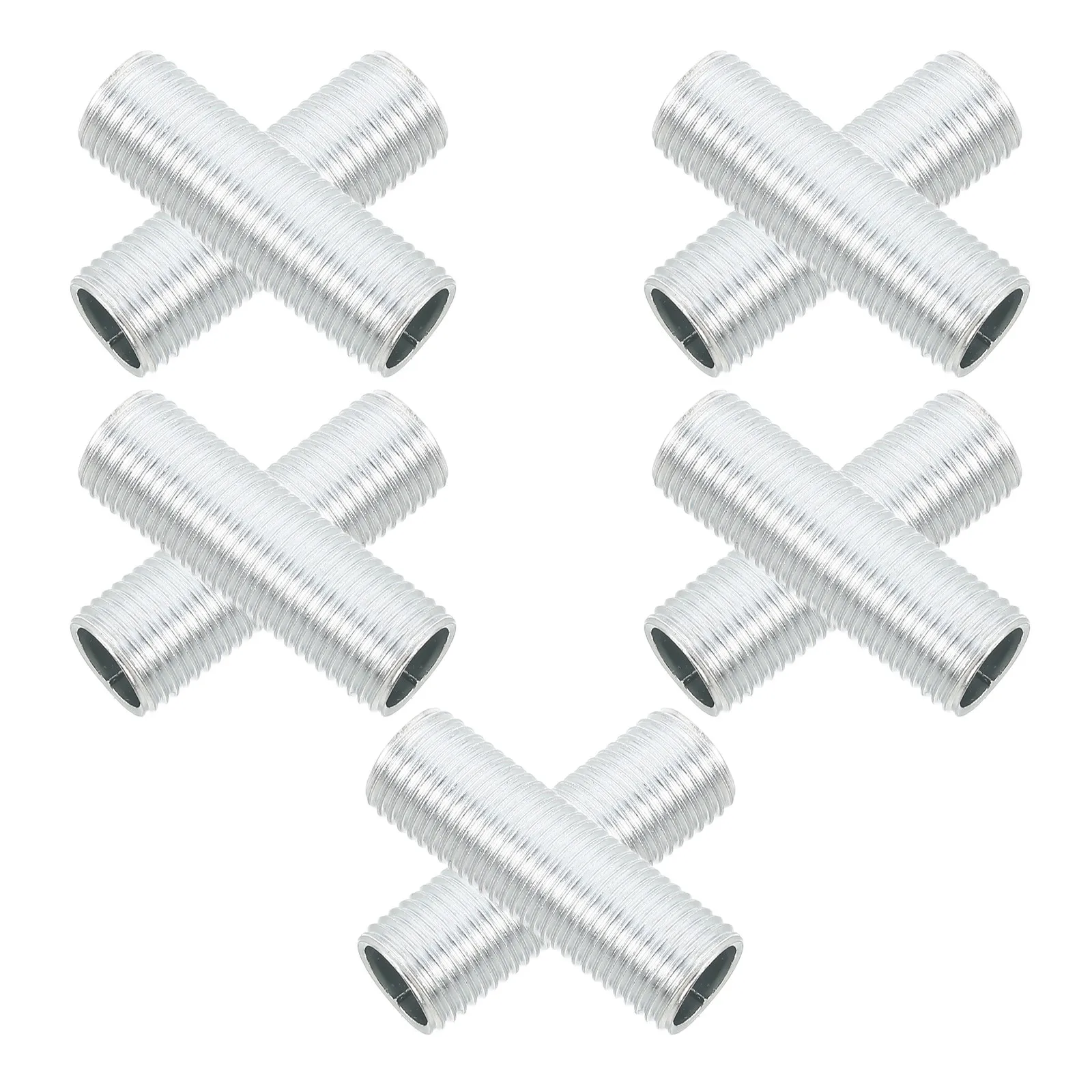 10Pcs Wall Sconce Lamp Rods M10 Hollow Threaded Lamp Extension Pipe Metal Rod for Fixture Repair and Lighting Upgrades