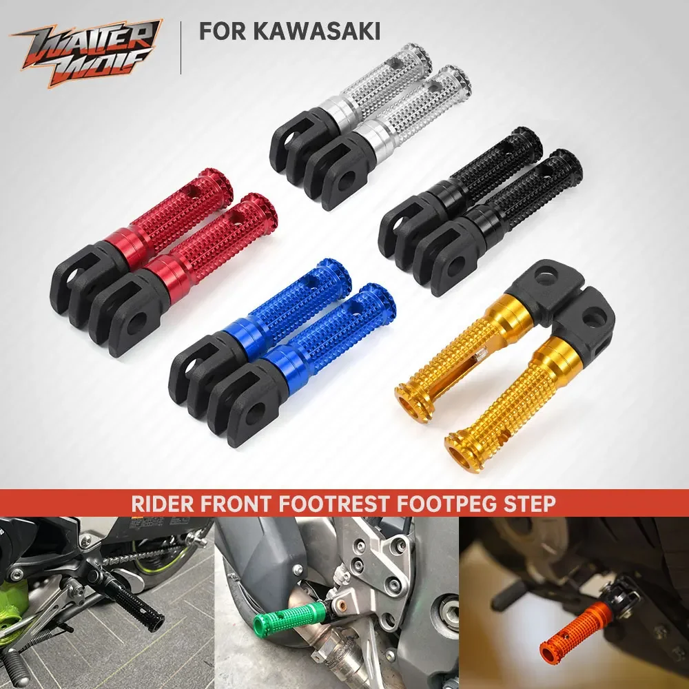 Motorcycle Aluminum Footpeg Footrest For Kawasaki Versys Versys-X ZR ZZR ZRX GPZ 250 350 650 1000 1100 ER6N ER 6F 4N ZR400 ZR750