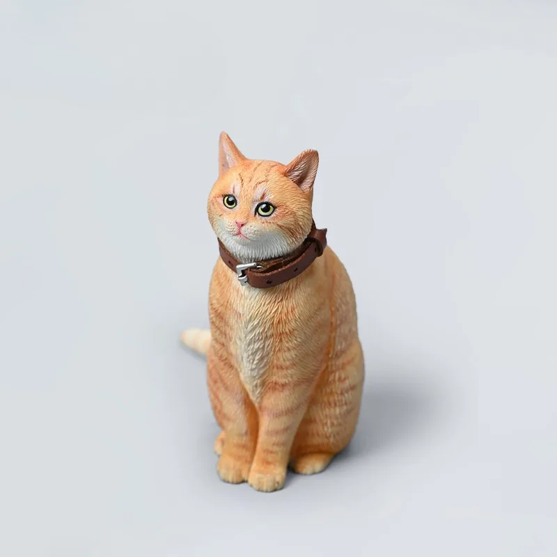 JXK 1/6 Scale Chinese Countryside Cat Resin Model Simulation Action Toys with Collar Model for 12inch Toy Figures