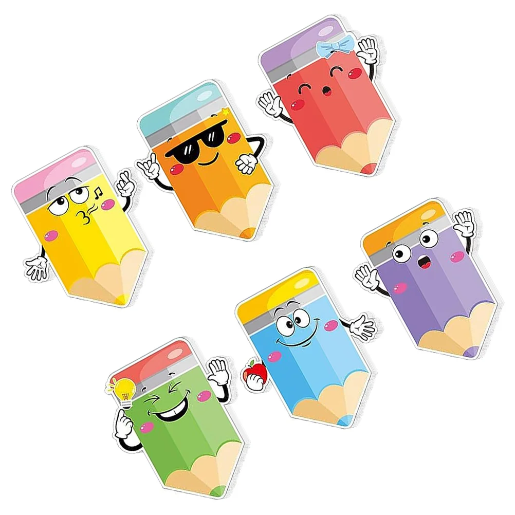 

Pencil Decorations for Classroom Compact Memo Pads Office Cutouts Scrapbook Stickers