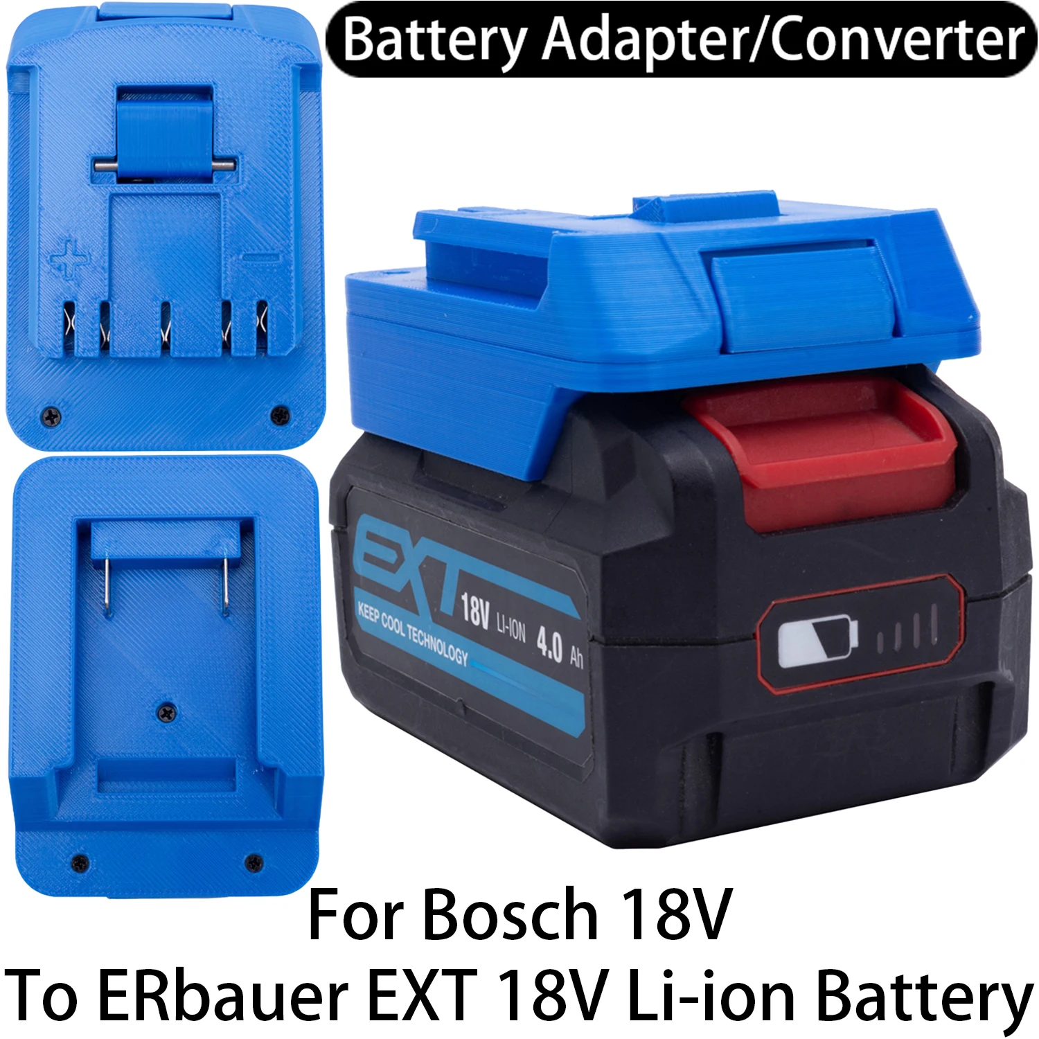 

Adapter Converter For Bosch 18V Li-ion Tool To Erbauer 18V EXT Li-ion battery Adapter Converter Power Tool Accessories