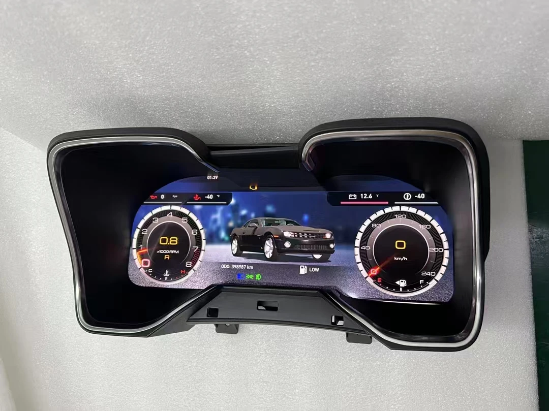 Digital Cluster For Chevrolet Camaro 2010-2015 Car Dashboard QLCD Instrument Speed Meter Screen TPMS Radio CarPlay Multimedia