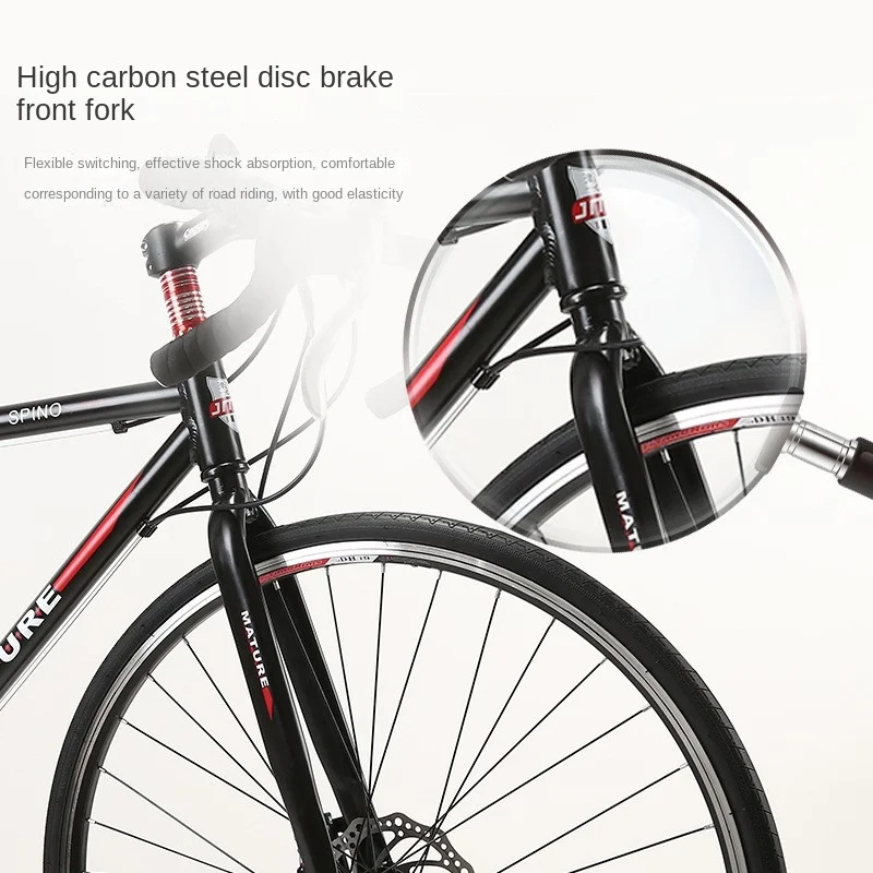 ZHIO Road Racing Aluminium Alloy Lightweight Racing Disc Brake Bicycle Men's And Women's Students' Walking Shift Bicycle