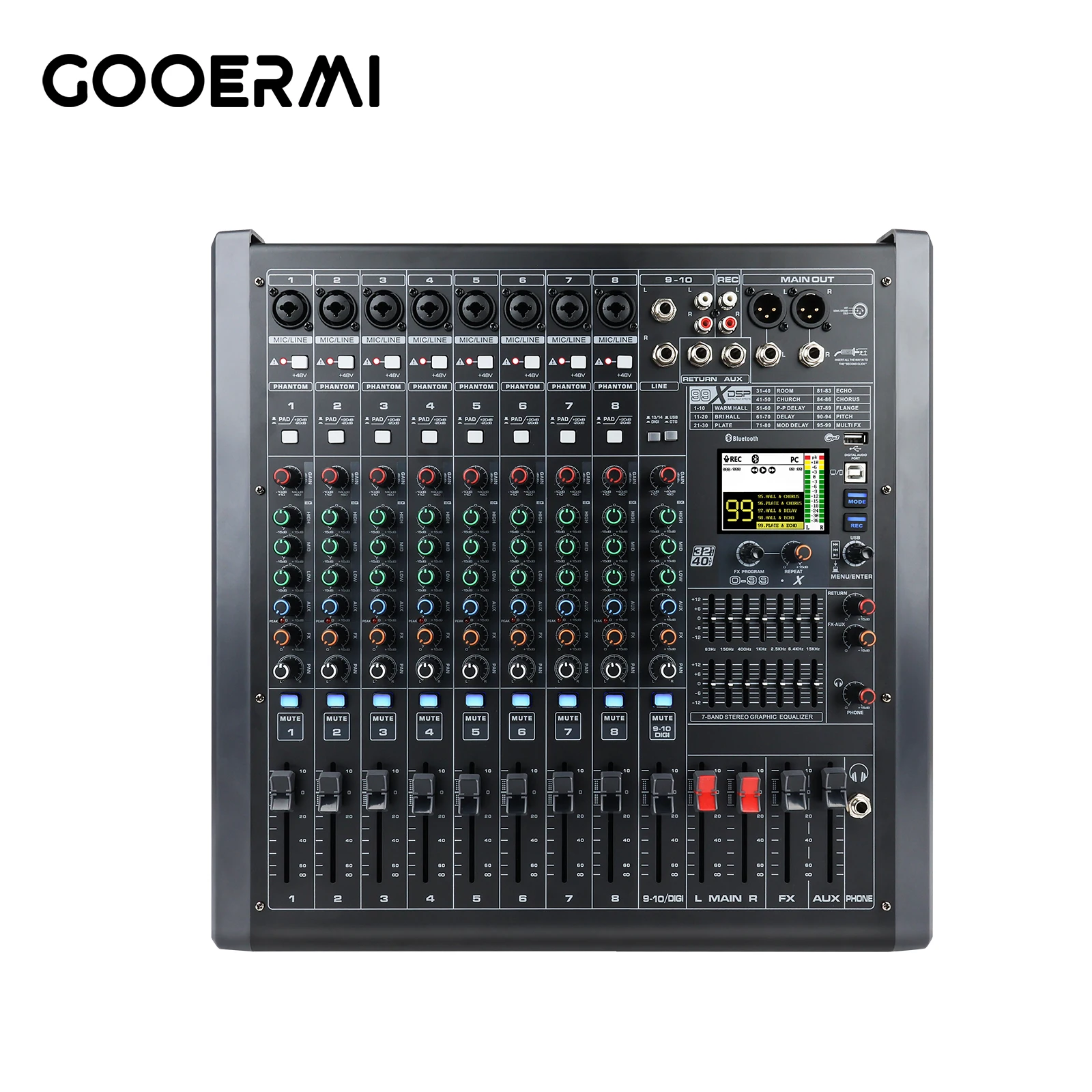 GOOERMI BT Series Audio Mixer 10/14/18CH 350W Powered Console with USB & DSP Effects (110V/220V) - view 2