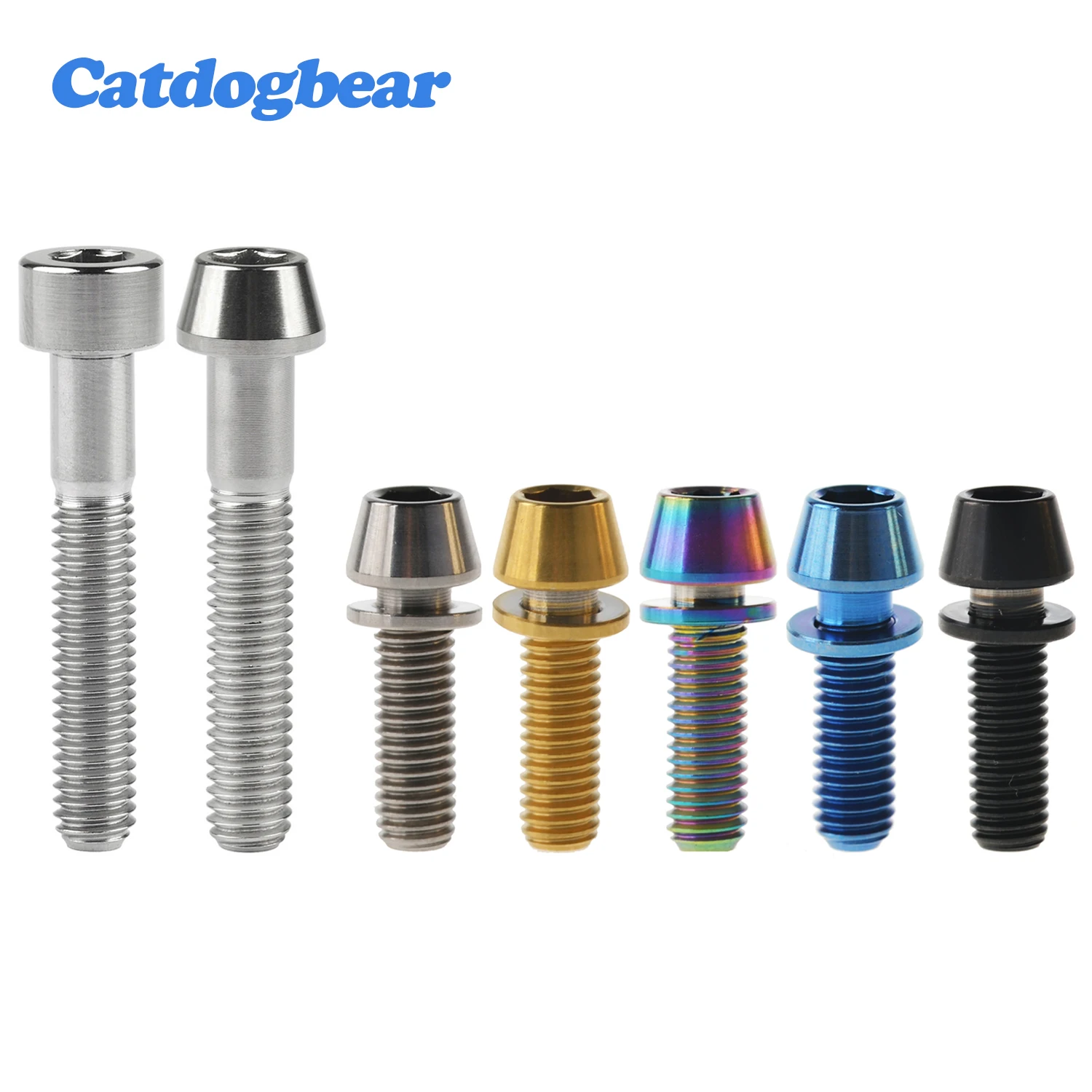 

Catdogbear 1PCS M6X35mm Square/Taper Hex Socket Bolt + 6PCS M5X16 18 20mm Taper Head with Washer Screws For Bicycle Accessories