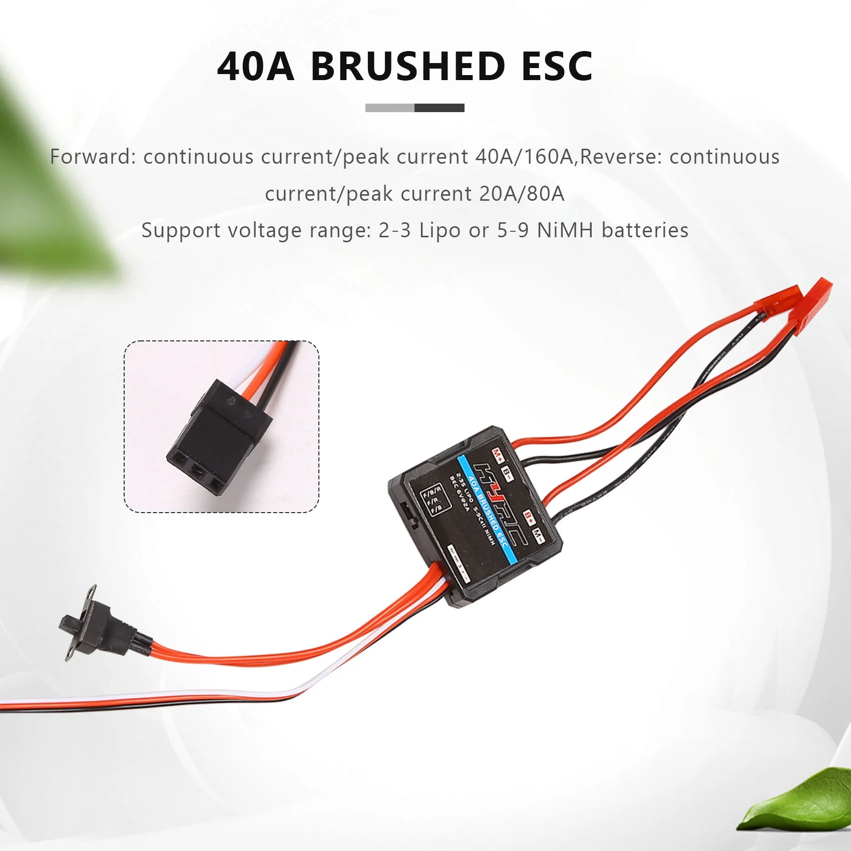 40a Geborsteld Esc Elektronische Snelheidsregelaar Voor Wpl C24 C34 Mn D90 Mn 99S Mn 86S Rc Auto Upgrade Onderdelen