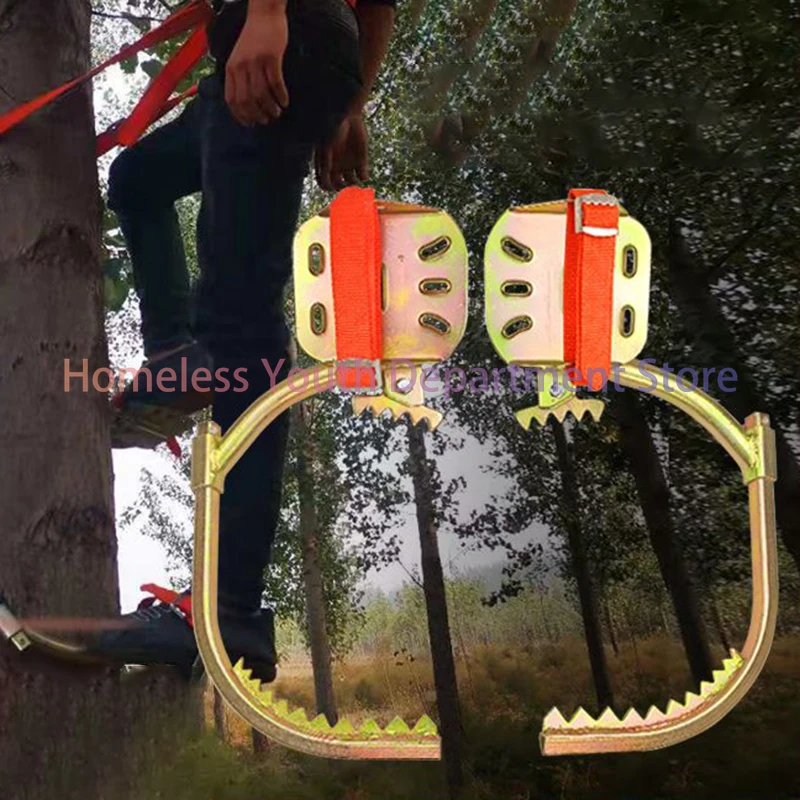 Professional Foot Buckle Electrician Tree Climbing Tools Safe Tree Maintenance Wooden Pole Foot Buckle Outdoor Workers Tools