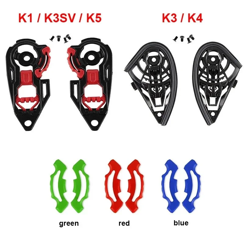 

Capacete AGV K1 K3SV K5 PISTA Helmet Visor Gear Base Casco AGV K3 K4 Parts Helmet Accessories Pivot Kit Base Plate With 4 Screw