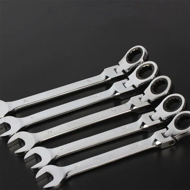 Flexible Head Wrench Set Key Ratchet Pulley Tool Ratchet Wrench Combination Wrench Ratchet Set