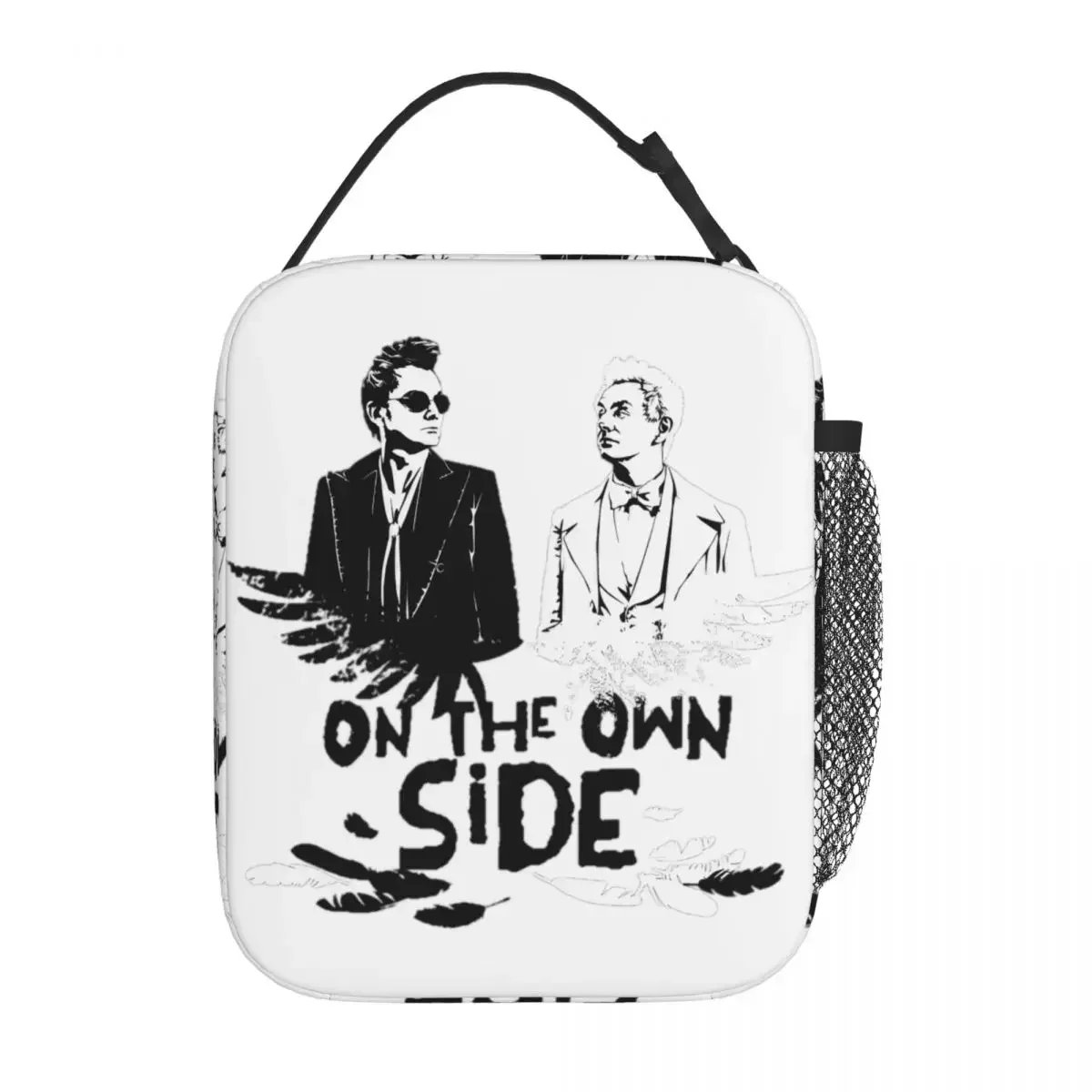 Good Omens Merch Insulated Lunch Bags For School Office On the Own Side Storage Food Boxes Portable Cooler Thermal Lunch Box