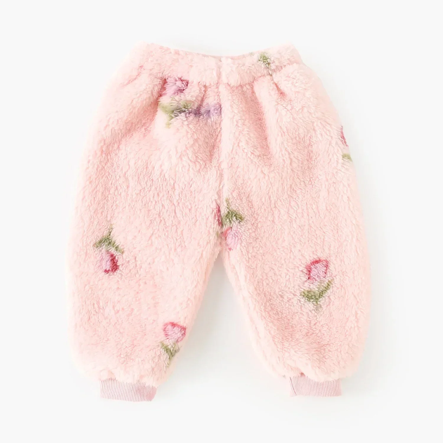 Winter-Langarm-Baby-Outfits-Sets, Oberteile + Hosen für kleine Kinder, süße, verdickte Fleece-Kleidung mit Blumenmuster – Detail 6