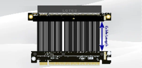 ADT PCIe 5,0 x 16 Riser-Kabel, 512 Gbit/s, flexibler Hochgeschwindigkeits-GPU-Verlängerungs-Riser für PC-Gehäuse-Server, ITX RX 79xx-Serie, RTX 5090 – Detail 1