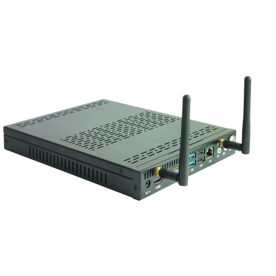 HD5001-J6412 Mini PC 4K 60Hz Dual Display 2COM Thin Client Embedded Industrial Computer VGA 1920*1080*60Hz for Business Office
