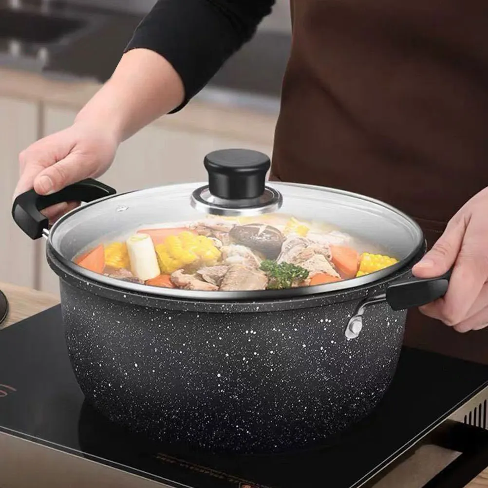 

Nonstick Soup 22CM Iron Material Smooth Surface Easy Clean Mirror Finish Anti Scald H Kitchen Cooking Pot Milk Heating