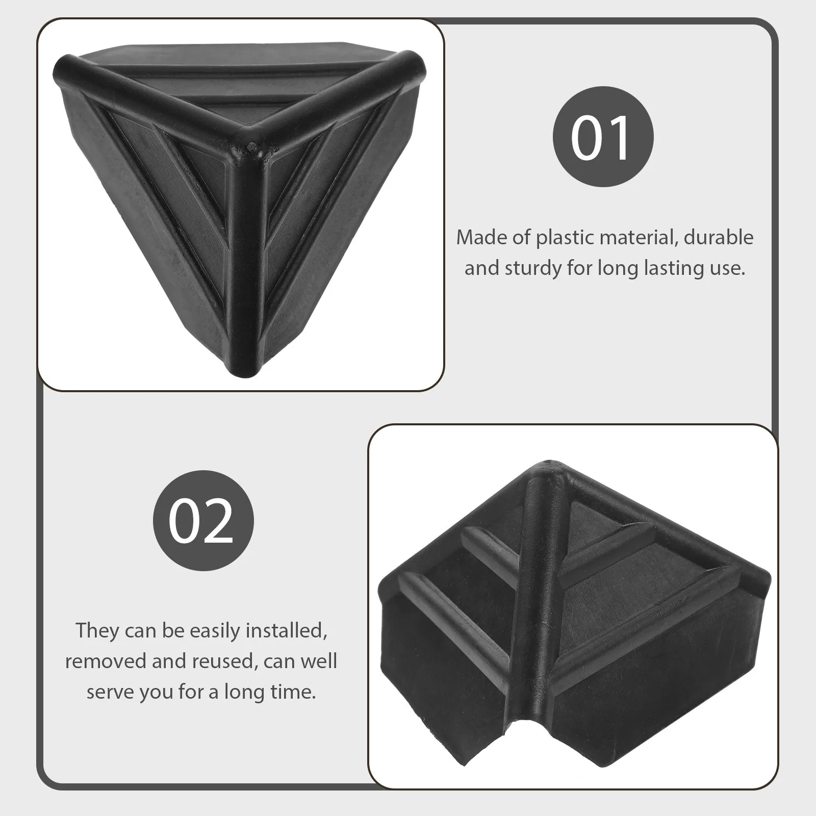 100Pcs Corner Guards Packing Carton Plastic Corner Protector Frame Edge Protectors Shipping Packaging Guard