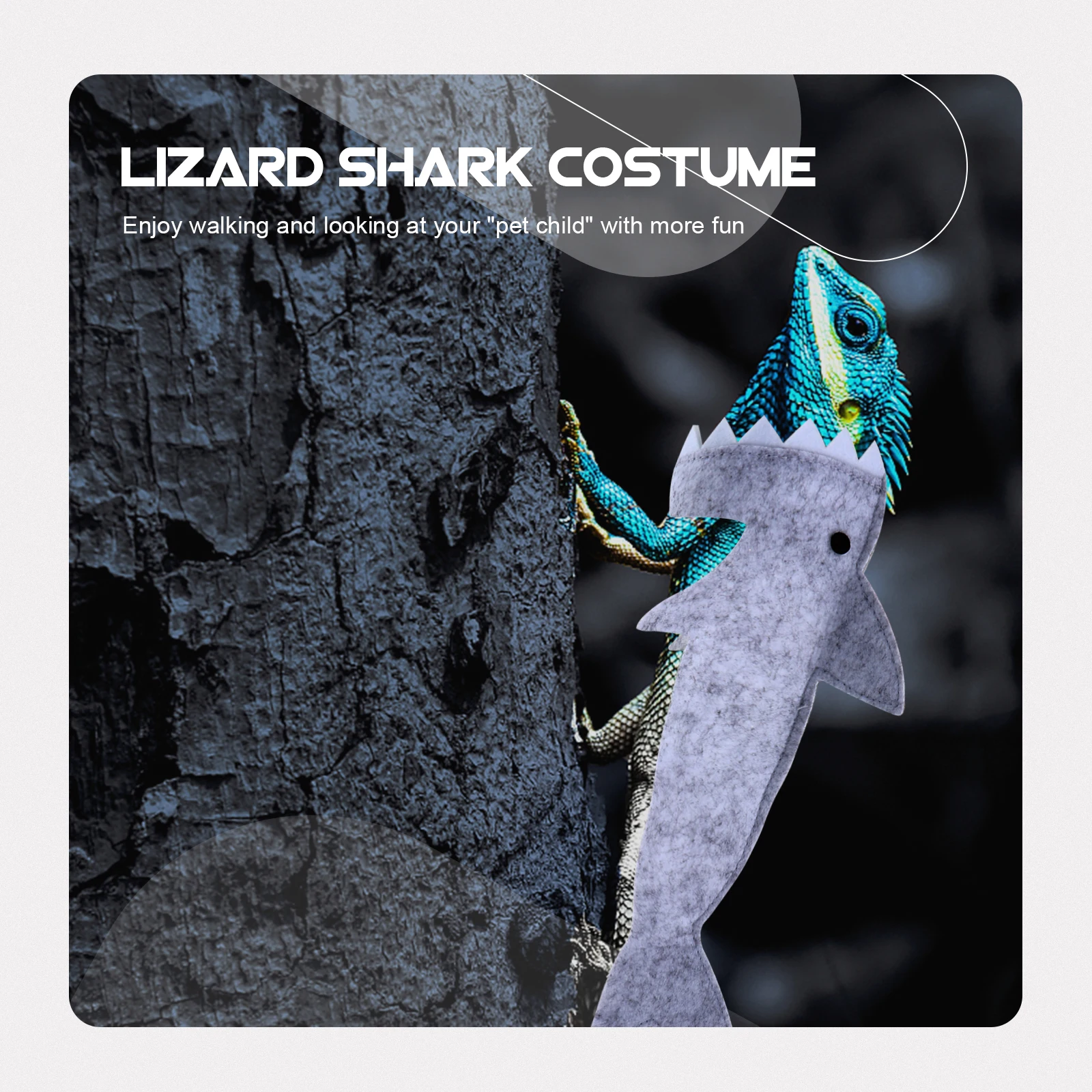 

2Pcs Lizard Shark Suit Pet Costume Felt Clothing Jumpsuit Supplies Halloween Birthday Pet Lizard Outfit Accessories Comfortable