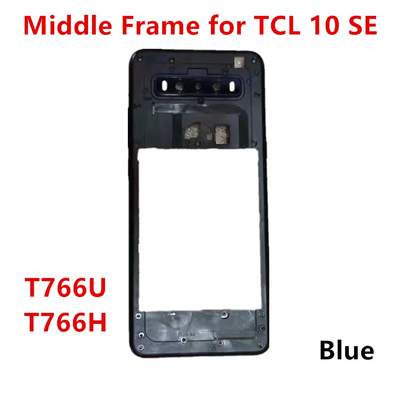 Housing For TCL 10 SE T766H T766U Back Battery Cover Front Middle Frame Plate Repair Replace Bezel Door Phone Rear Case