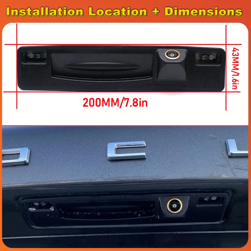 1080P Full AHD Trunk Handle Camera For Ford Focus Mk4 C519 2018 2019 2020 2021 CCD Night Vision Backup Reverse Rear View Camera