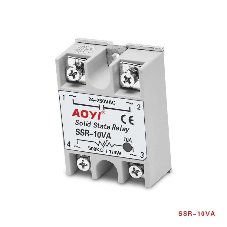 10 قطعة AOYI الصين مصنع SSR سلسلة تتابع الحالة الصلبة SSR-10VA مع شاشة LED